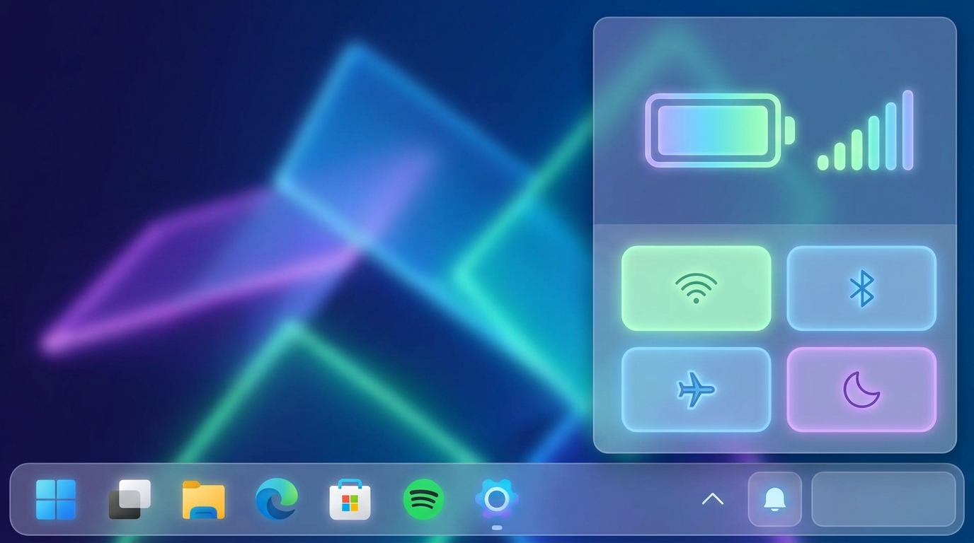 Windows 11 telefon-integráció a tálcán