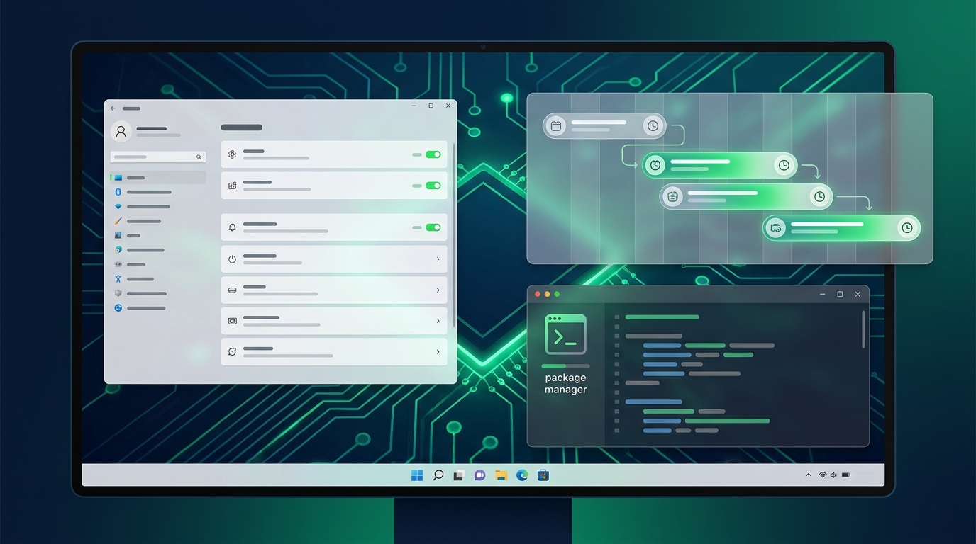 Winget-AutoUpdate beállítási felület Windows 11-en