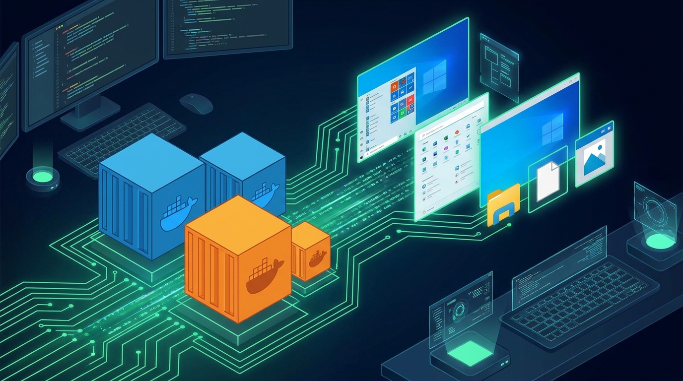 WSL Containers és fejlesztői eszközök illusztráció
