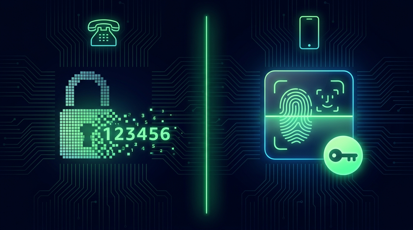 SMS hitelesítés és passkey összehasonlítás